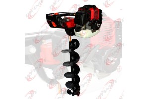  49cc 2.3HP Gas Powered Earth Post Hole Ice Digger w/250mm x 30" Earth Auger Bit